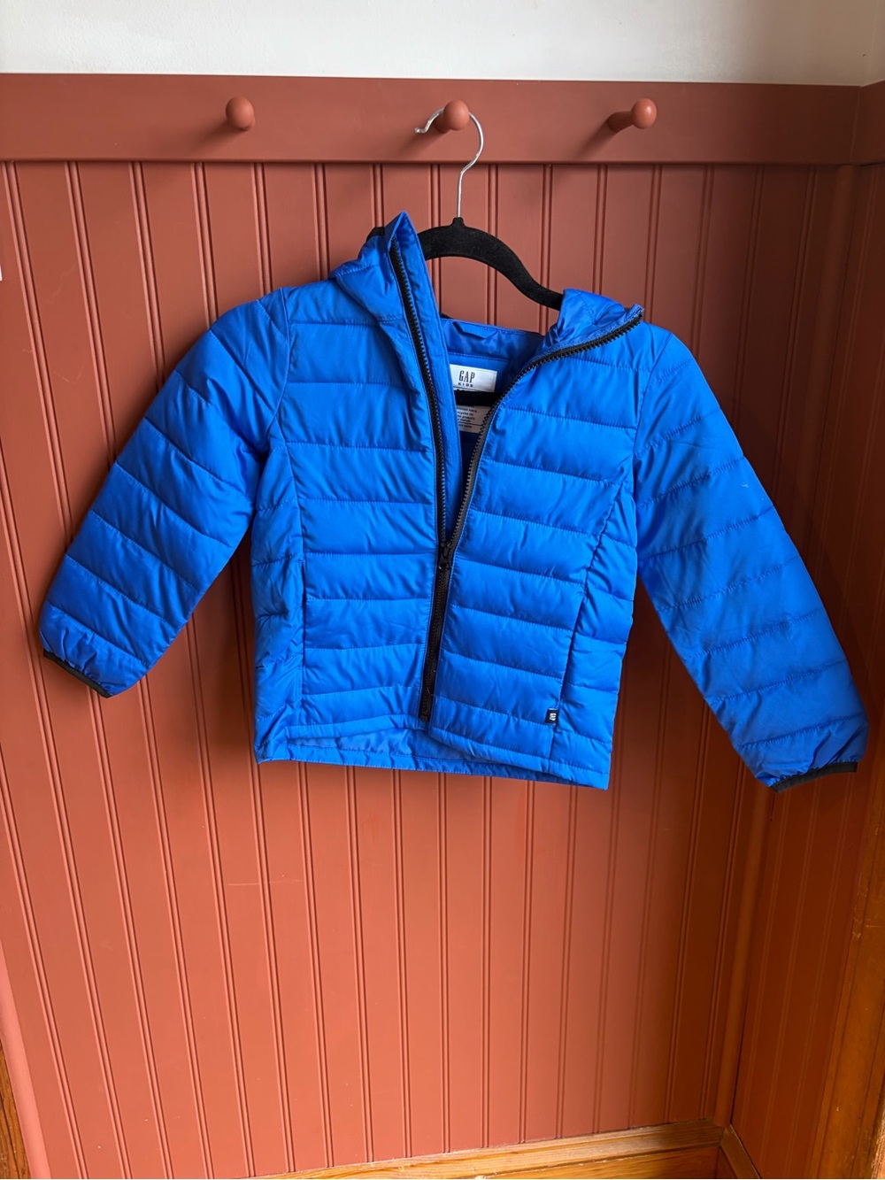 GAP Kids Electric Blue Quilted Puffer Jacket with Hood